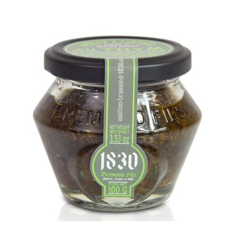 Pulpe d’olives noires, thym & balsamique de Modène 100g - Maison Brémond