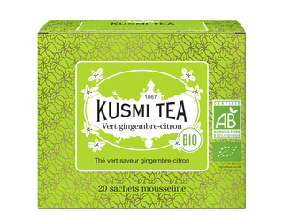 Thé Vert Gingembre-Citron Bio Boite de 20 sachets - Kusmi Tea