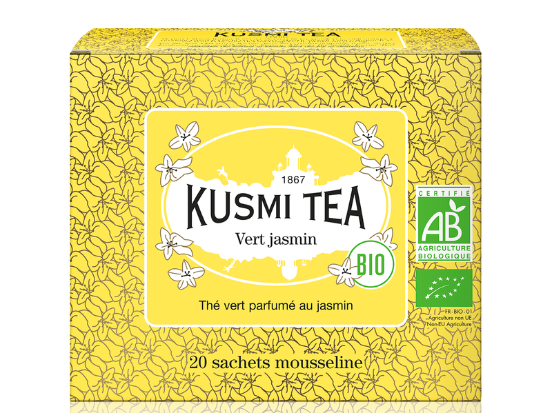 Thé Vert Jasmin Bio Boite de 20 sachets - Kusmi Tea